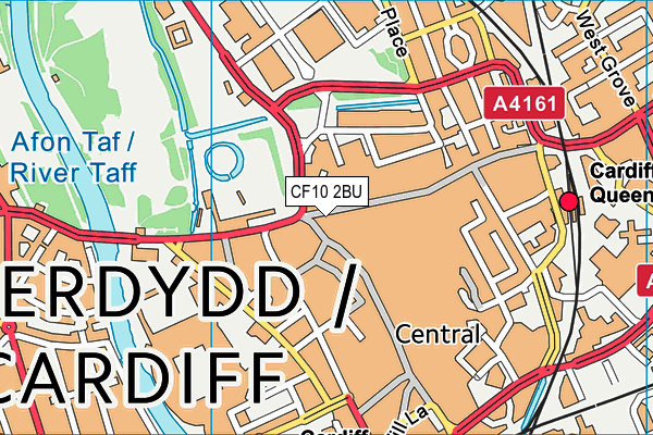 CF10 2BU map - OS VectorMap District (Ordnance Survey)