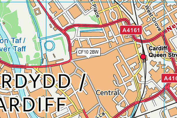 CF10 2BW map - OS VectorMap District (Ordnance Survey)