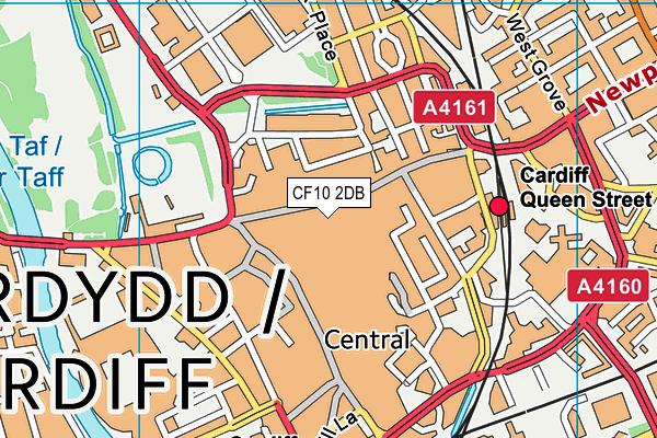 CF10 2DB map - OS VectorMap District (Ordnance Survey)