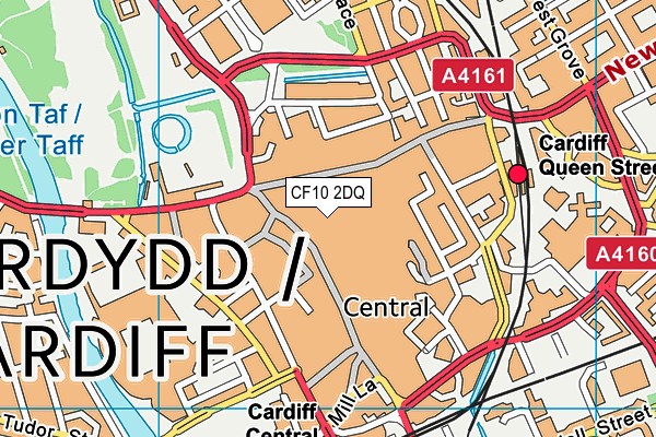 CF10 2DQ map - OS VectorMap District (Ordnance Survey)