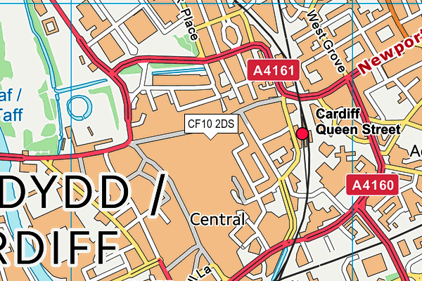 CF10 2DS map - OS VectorMap District (Ordnance Survey)