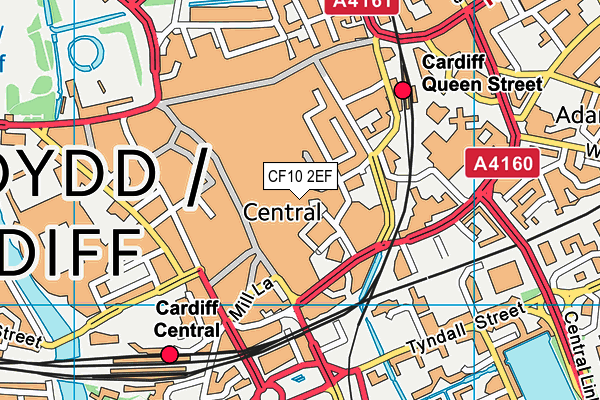 CF10 2EF map - OS VectorMap District (Ordnance Survey)