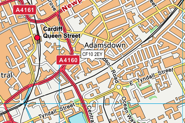 CF10 2EY map - OS VectorMap District (Ordnance Survey)