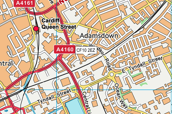 CF10 2EZ map - OS VectorMap District (Ordnance Survey)