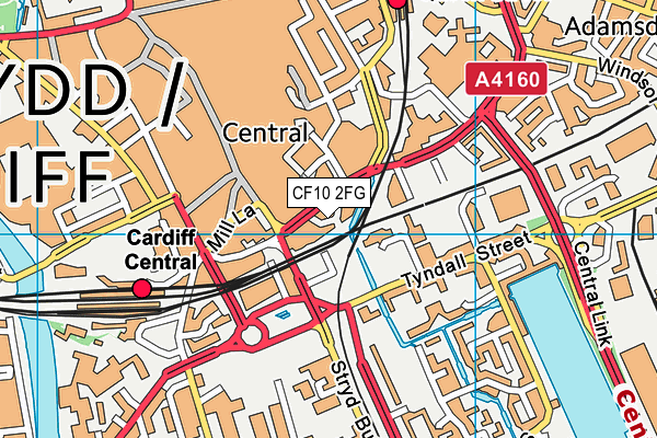 CF10 2FG map - OS VectorMap District (Ordnance Survey)