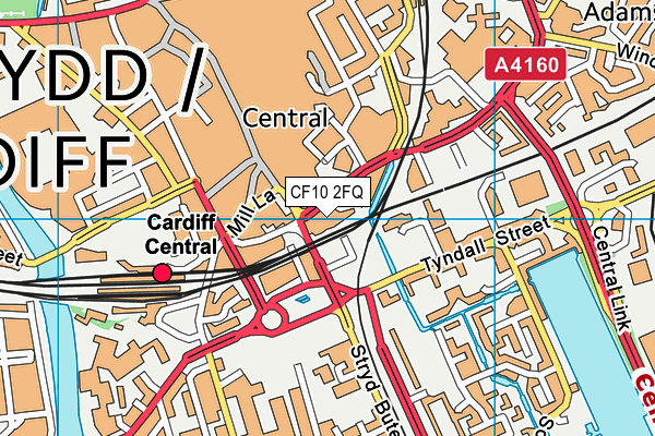 CF10 2FQ map - OS VectorMap District (Ordnance Survey)