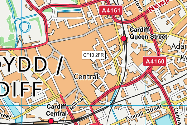 CF10 2FR map - OS VectorMap District (Ordnance Survey)