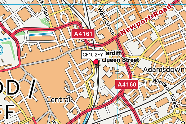 CF10 2FY map - OS VectorMap District (Ordnance Survey)