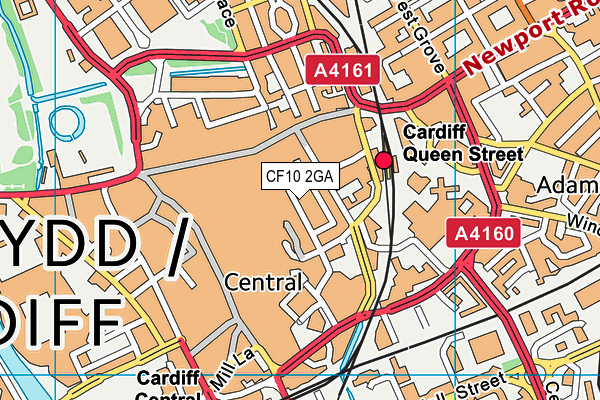 CF10 2GA map - OS VectorMap District (Ordnance Survey)