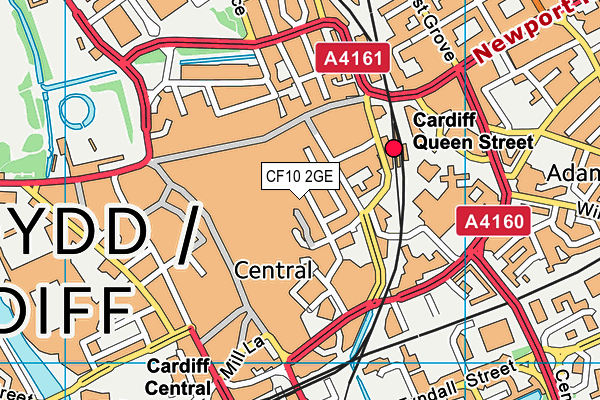 CF10 2GE map - OS VectorMap District (Ordnance Survey)