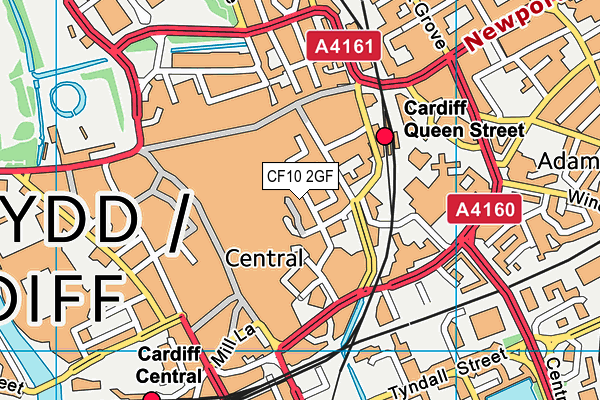 CF10 2GF map - OS VectorMap District (Ordnance Survey)