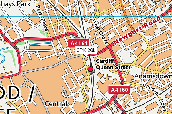 CF10 2GL map - OS VectorMap District (Ordnance Survey)