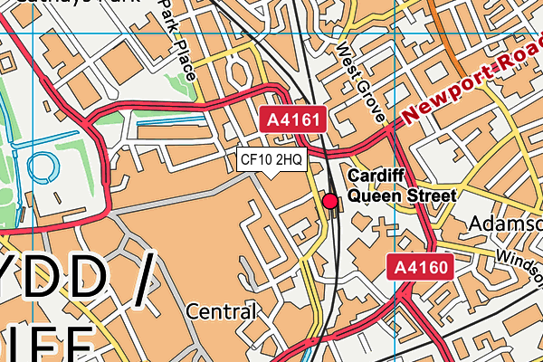 CF10 2HQ map - OS VectorMap District (Ordnance Survey)