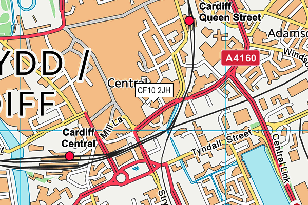 CF10 2JH map - OS VectorMap District (Ordnance Survey)