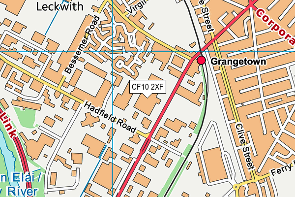 CF10 2XF map - OS VectorMap District (Ordnance Survey)