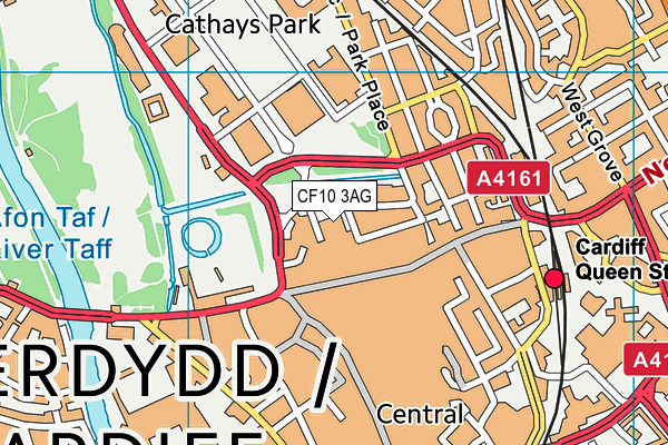 CF10 3AG map - OS VectorMap District (Ordnance Survey)