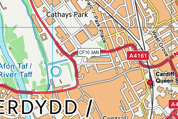 CF10 3AN map - OS VectorMap District (Ordnance Survey)