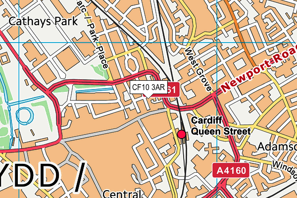 CF10 3AR map - OS VectorMap District (Ordnance Survey)