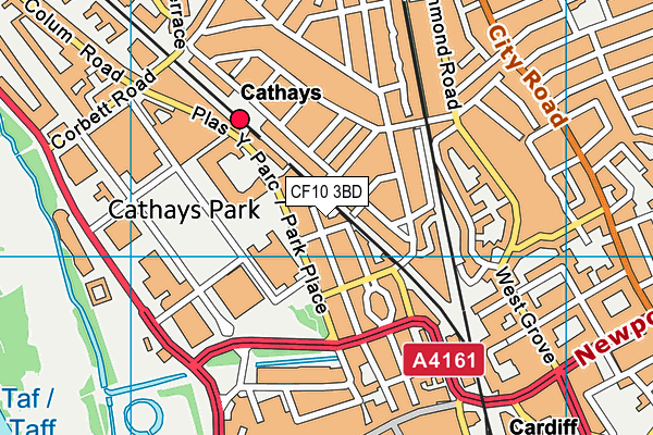 CF10 3BD map - OS VectorMap District (Ordnance Survey)