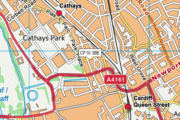 CF10 3BE map - OS VectorMap District (Ordnance Survey)