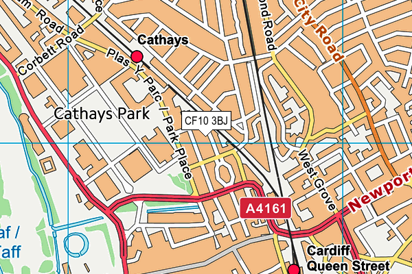 CF10 3BJ map - OS VectorMap District (Ordnance Survey)