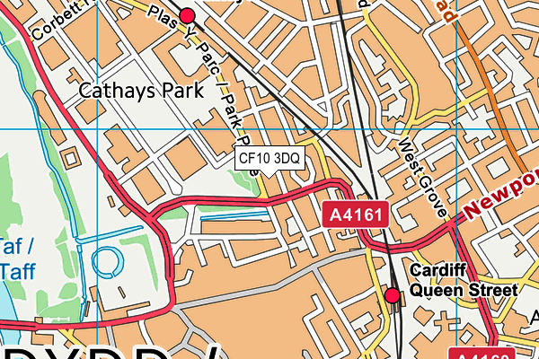 CF10 3DQ map - OS VectorMap District (Ordnance Survey)