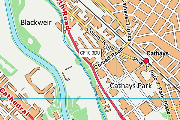 CF10 3DU map - OS VectorMap District (Ordnance Survey)