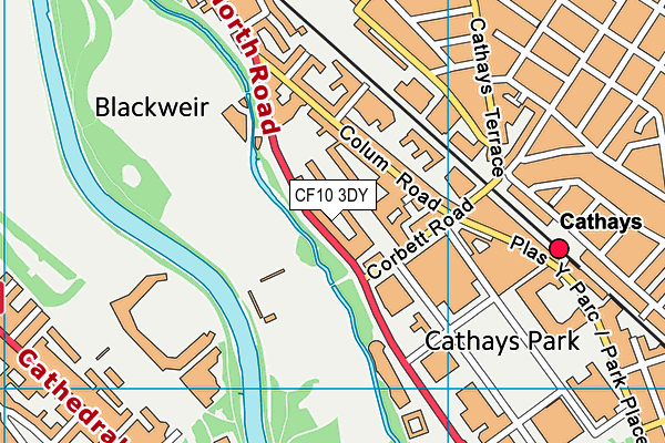 CF10 3DY map - OS VectorMap District (Ordnance Survey)