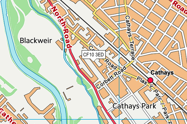 CF10 3ED map - OS VectorMap District (Ordnance Survey)