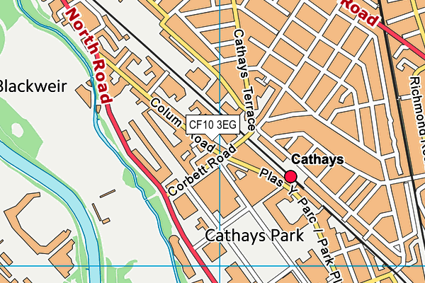 CF10 3EG map - OS VectorMap District (Ordnance Survey)