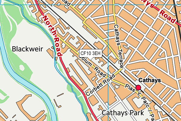 CF10 3EH map - OS VectorMap District (Ordnance Survey)