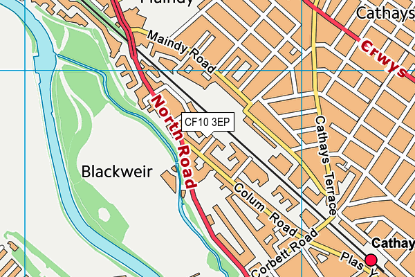 CF10 3EP map - OS VectorMap District (Ordnance Survey)