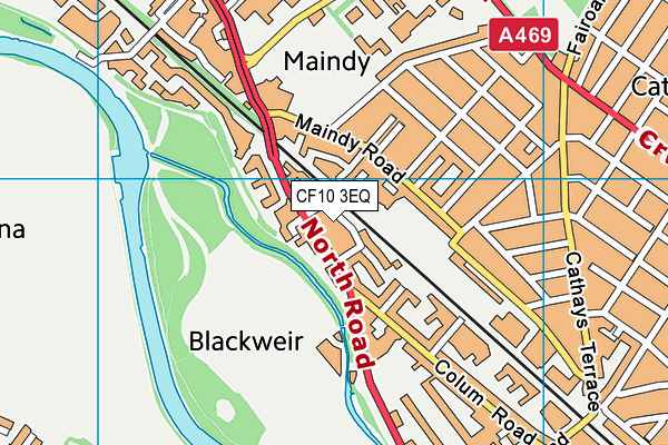 CF10 3EQ map - OS VectorMap District (Ordnance Survey)