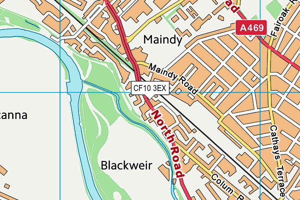 CF10 3EX map - OS VectorMap District (Ordnance Survey)