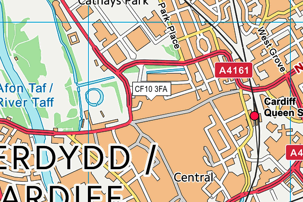 CF10 3FA map - OS VectorMap District (Ordnance Survey)