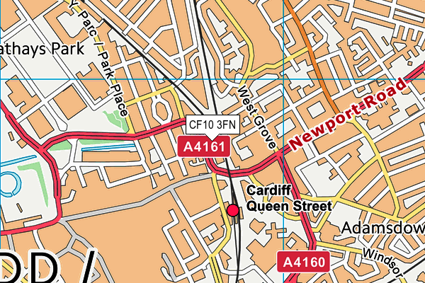 CF10 3FN map - OS VectorMap District (Ordnance Survey)