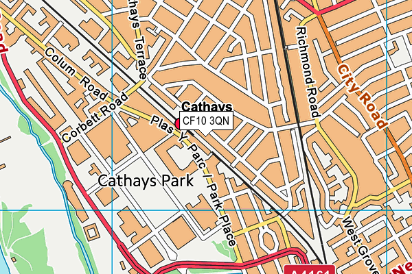 CF10 3QN map - OS VectorMap District (Ordnance Survey)