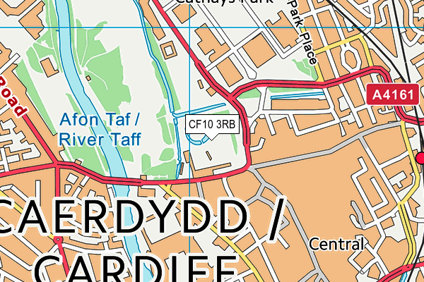 CF10 3RB map - OS VectorMap District (Ordnance Survey)