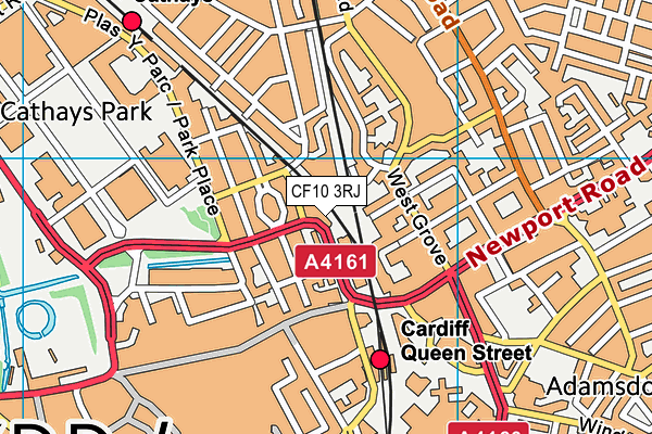 CF10 3RJ map - OS VectorMap District (Ordnance Survey)