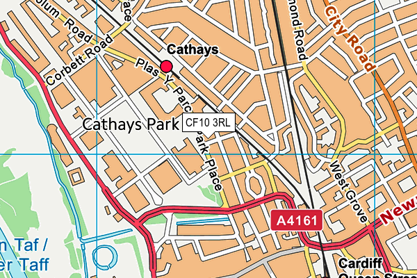 CF10 3RL map - OS VectorMap District (Ordnance Survey)