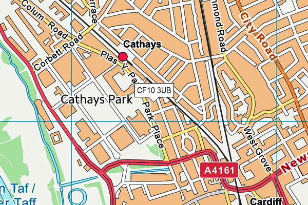 CF10 3UB map - OS VectorMap District (Ordnance Survey)