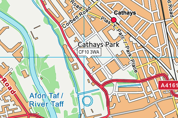 CF10 3WA map - OS VectorMap District (Ordnance Survey)