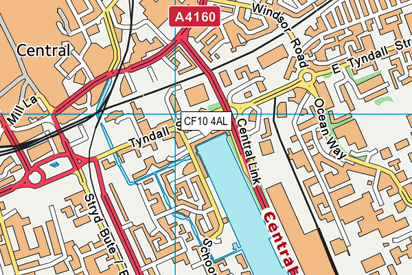 CF10 4AL map - OS VectorMap District (Ordnance Survey)