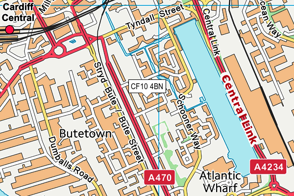 CF10 4BN map - OS VectorMap District (Ordnance Survey)