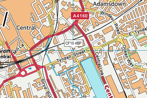 CF10 4BP map - OS VectorMap District (Ordnance Survey)