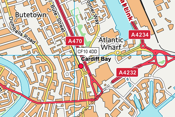 CF10 4DD map - OS VectorMap District (Ordnance Survey)