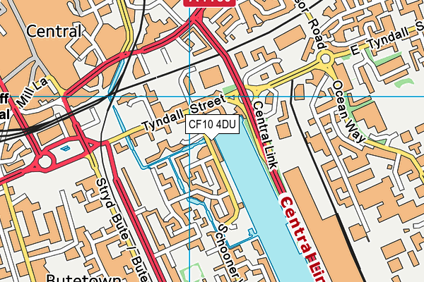 CF10 4DU map - OS VectorMap District (Ordnance Survey)