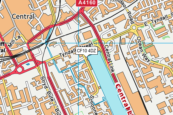 CF10 4DZ map - OS VectorMap District (Ordnance Survey)