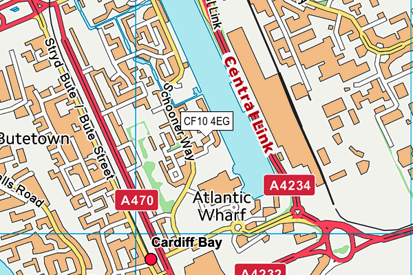 CF10 4EG map - OS VectorMap District (Ordnance Survey)