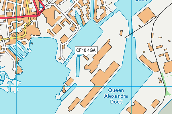 CF10 4GA map - OS VectorMap District (Ordnance Survey)